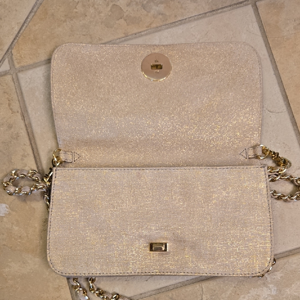 Tory Burch Soft Gold Crossbody Bag - Picture 6 of 8